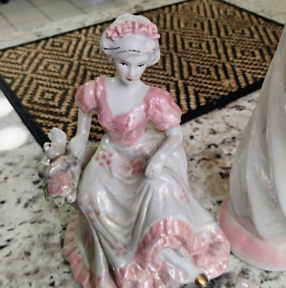 Bisque porcelain Doll and Vase Decor Set - Picture 2 of 13